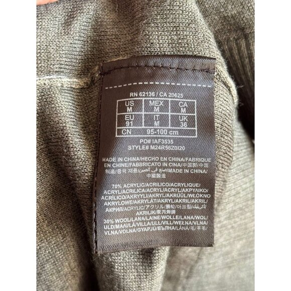 Guess Mens V-Neck Long Sleeve Button-Up Wool Classic Cardigan Sweater Gray  M - Picture 11 of 13